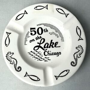 Vintage Royal China 50th On The Lake Chicago Hotel Ashtray